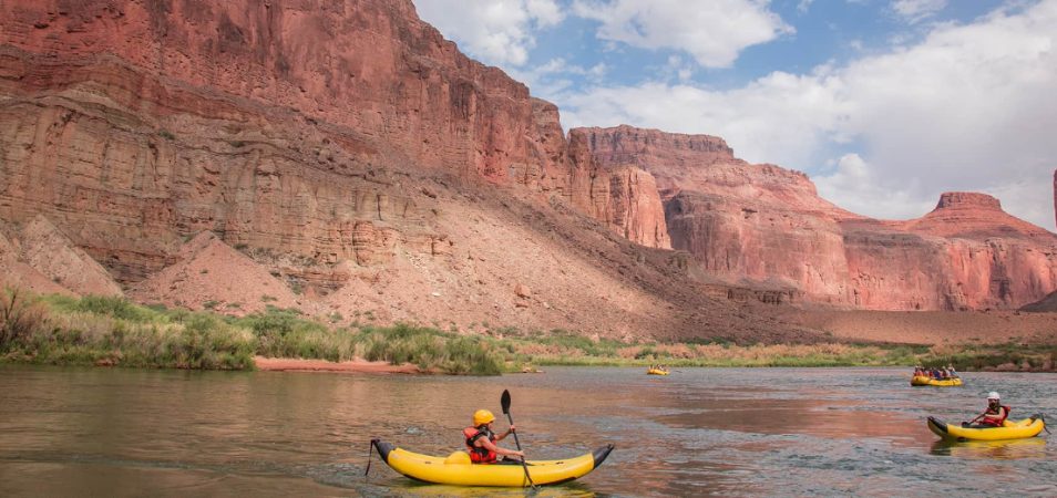Kayakers at the Grand Canyon, one of the best places to kayak in the U.S.