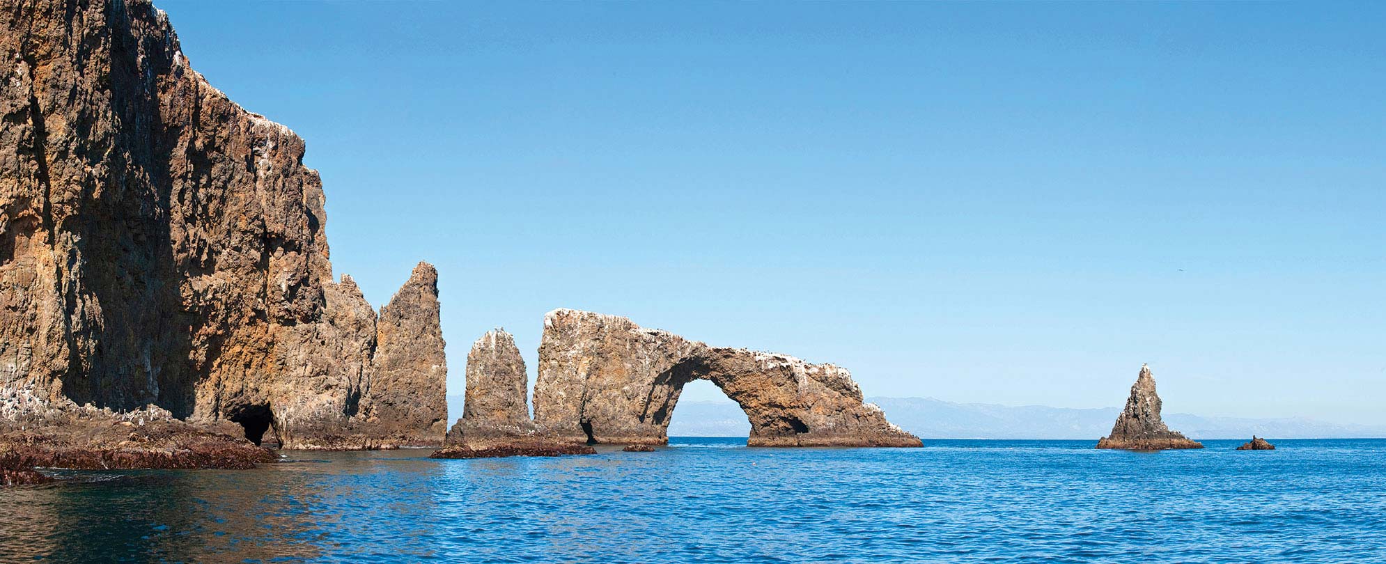 The Anacapa Arch Rock juts out of the water at Channel Islands National Park off the coast of California