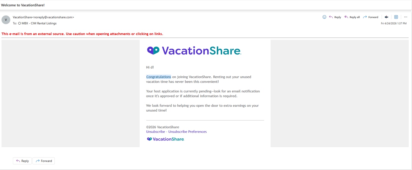 profile verification email