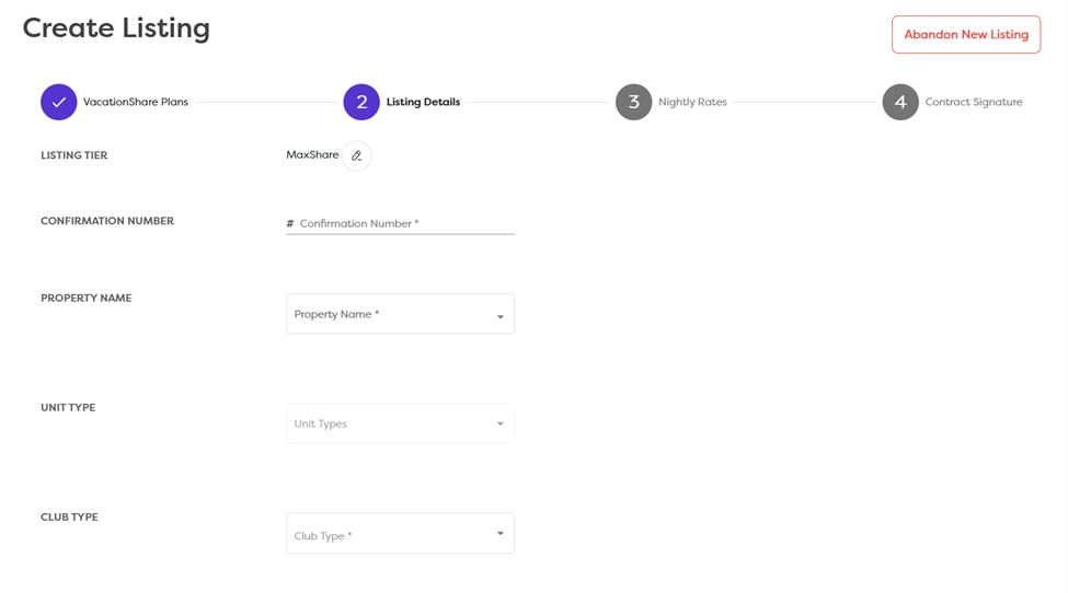 create listing details