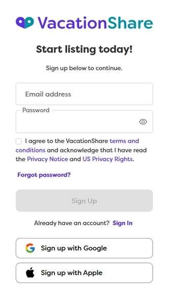 choose how to sign up
