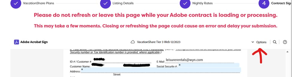 contract signature page options