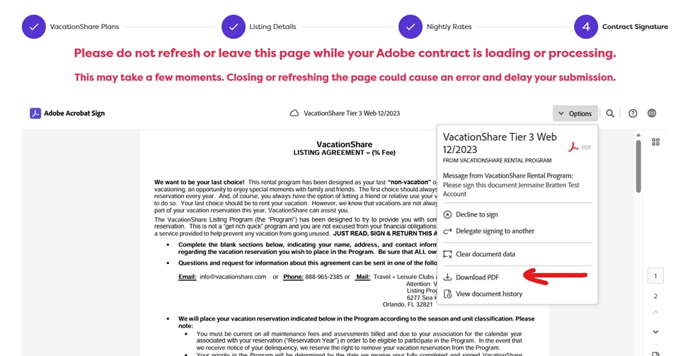 download PDF dropdown